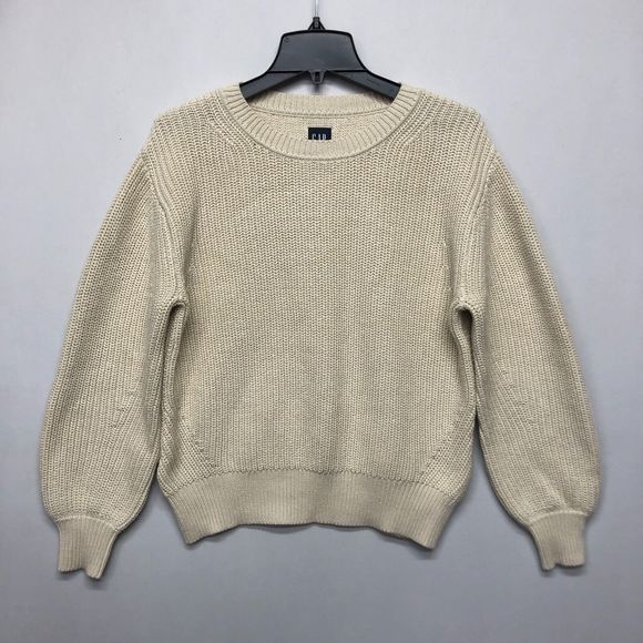 Gap Women Pullover Long Sleeve Cotton Textured Knit Sweater Size Small M099 -20 - Picture 1 of 13